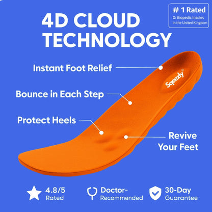 Cloud for Men and Women Men'S Comfortble Shoe Steppers Insoles Sole Inserts Memory Foam Insoles for Women/Men with Arch Support